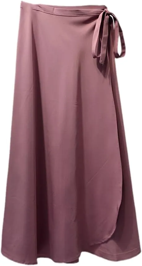 Rfmfkkg Womens Wrap Skirts Long Skirts Midi Skirt A-Line Solid Casual High Lace Up Waist