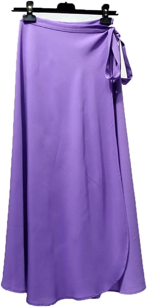 Rfmfkkg Womens Wrap Skirts Long Skirts Midi Skirt A-Line Solid Casual High Lace Up Waist