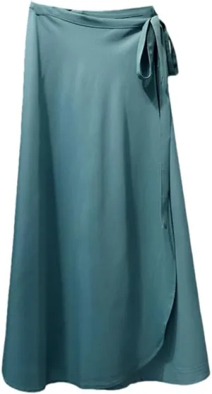 Rfmfkkg Womens Wrap Skirts Long Skirts Midi Skirt A-Line Solid Casual High Lace Up Waist