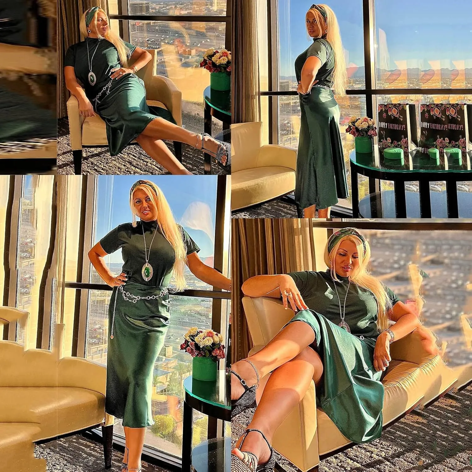 Satin Skirts for Women Midi Length Silk Skirt Elegant High Waisted Midi Skirt Flowy A-Line Flared Cocktail Party Long Skirts