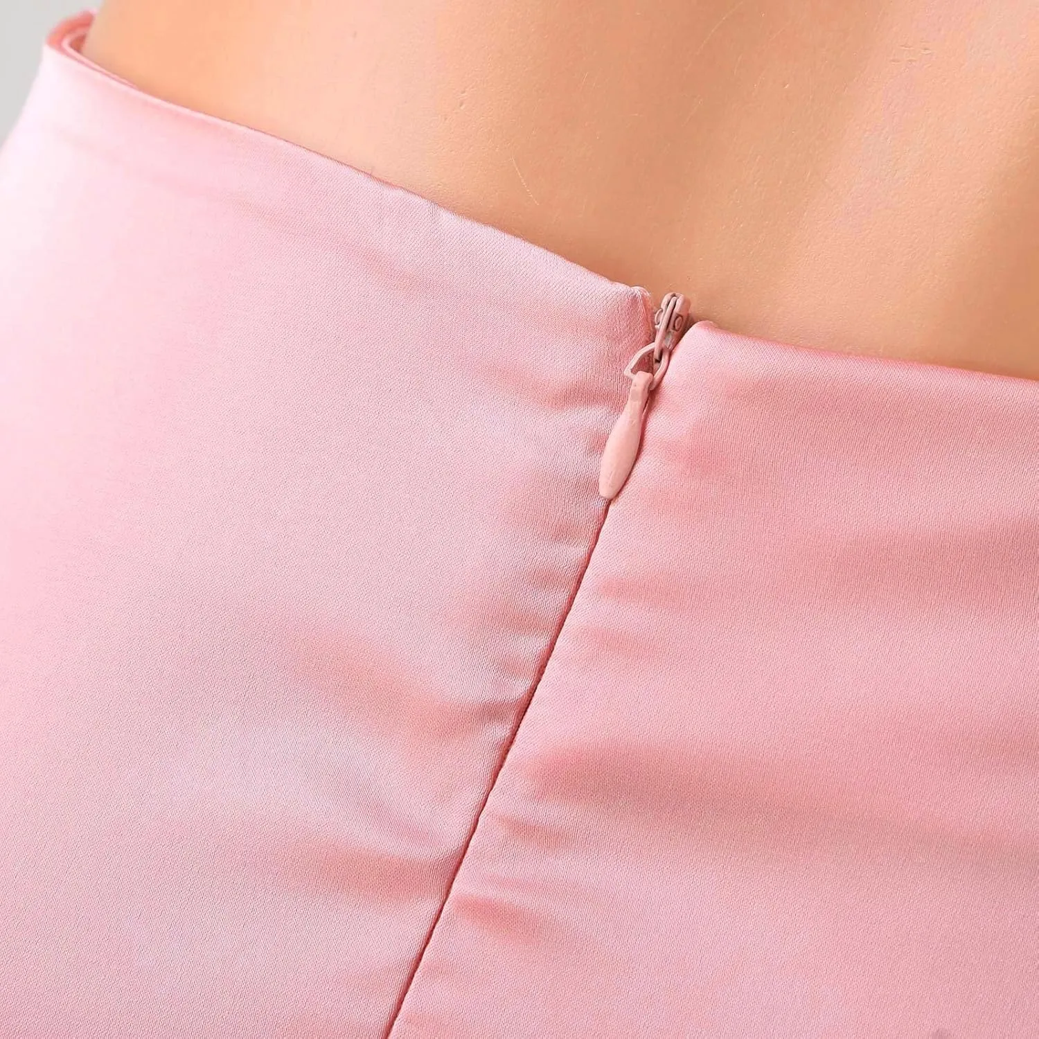 Satin Skirts for Women Midi Length Silk Skirt Elegant High Waisted Midi Skirt Flowy A-Line Flared Cocktail Party Long Skirts