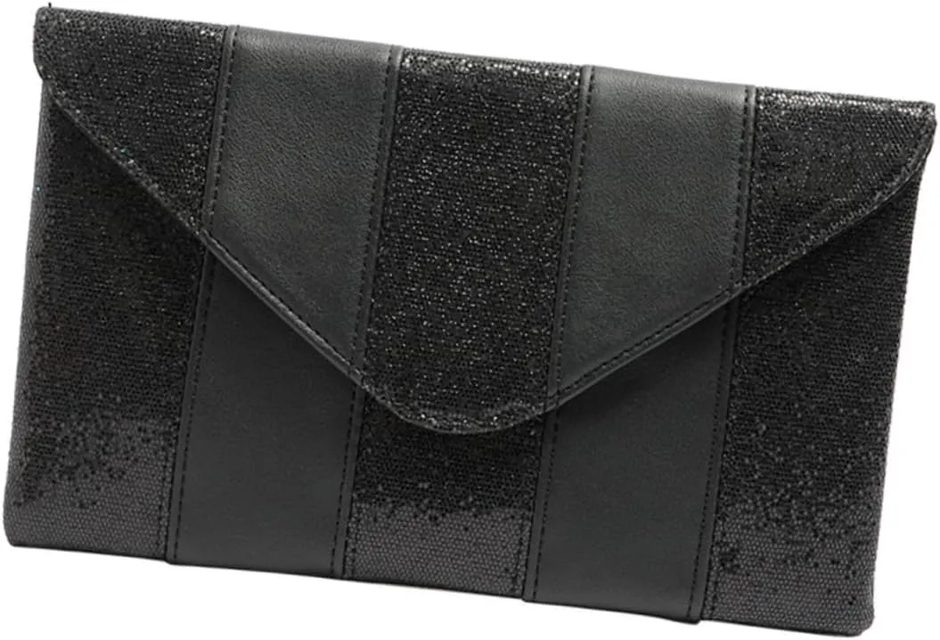 Sequin Bag Envelope Bag Envelope Pouch Women Purse Women Handbag Clutch Bag Black