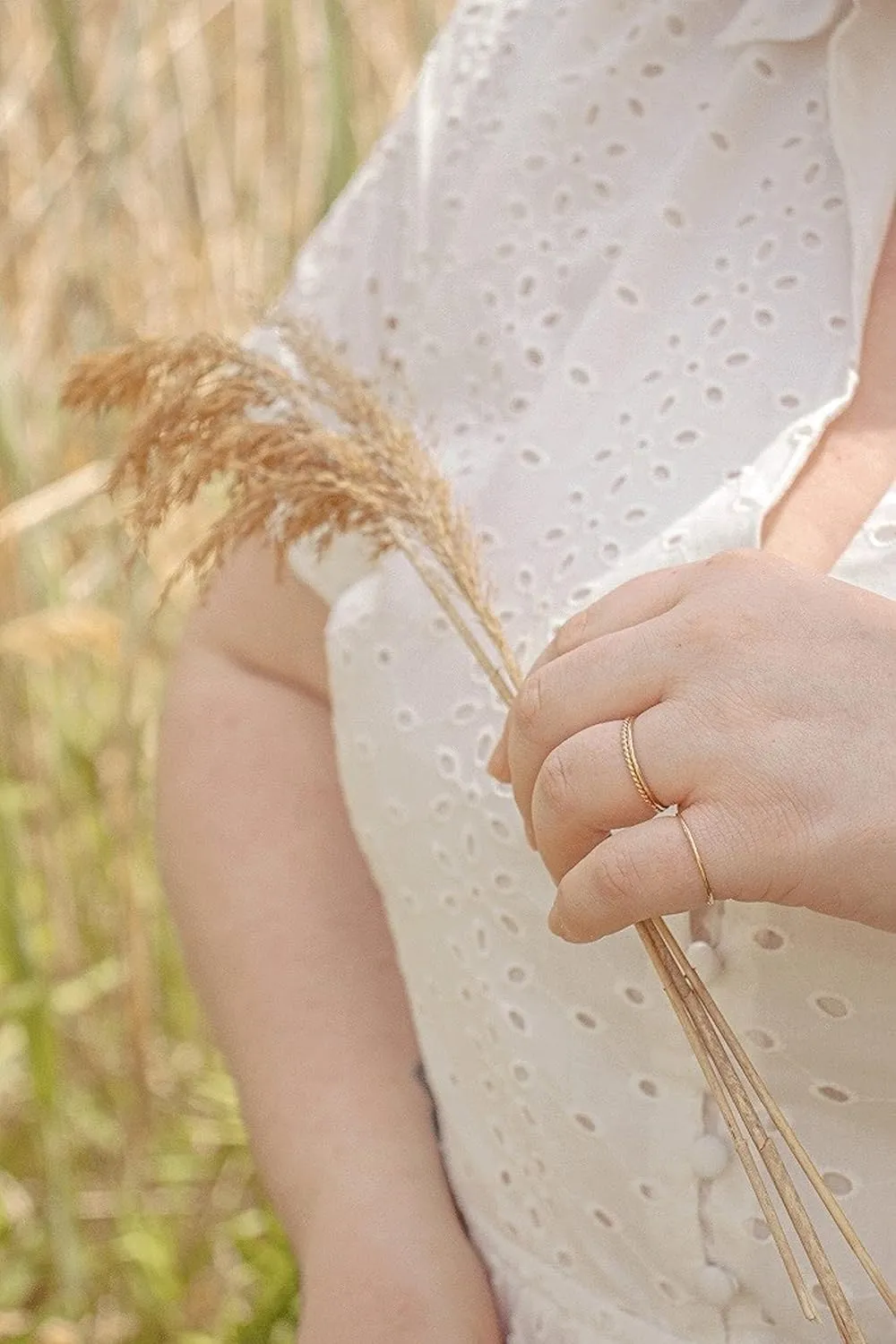 Stack Rings for Women Gold, Thin Stacking Rings, Stacked Rings for Women, Stackable Rings, Gold Filled (Gold, Set of 3)