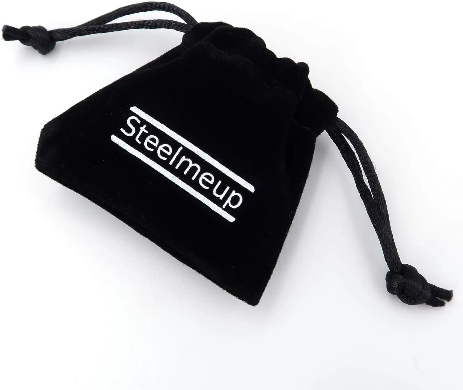 Steelmeup Stainless Steel Black Silver Two Tone Circle Triangle Square Post Stud Earrings
