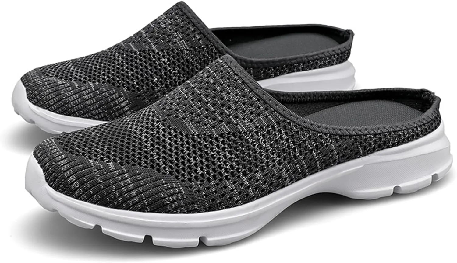 Summer Mules for Women Comfortable Orthopedic Clogs with Arch-Support Breathable Mesh Walking Mules Sneakers Fashion Slip On Closed Toe Shoes Casual Backless Shoes