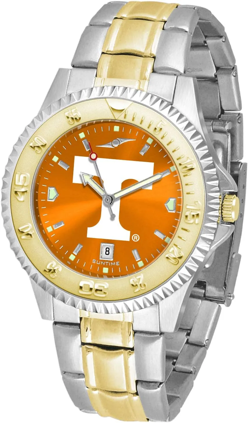 SunTime Tennessee Volunteers Men's Competitor Steel Watch Two-Tone Gold/Silver with Anochrome Dial