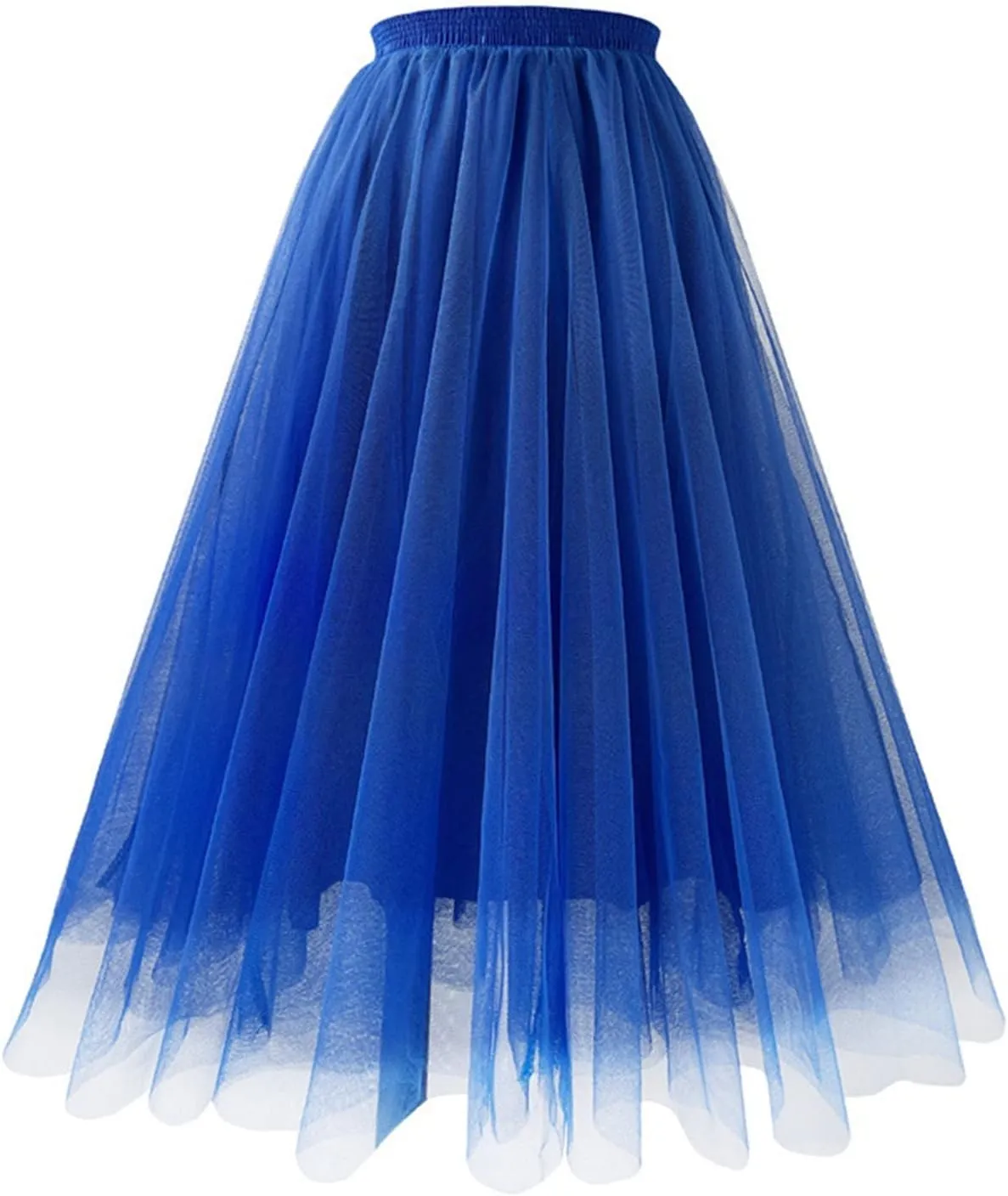 Tulle Maxi Skirt for Women High Waist Layered Mesh Long Skirts Flowy Ballet Party Skirt Trendy 2025
