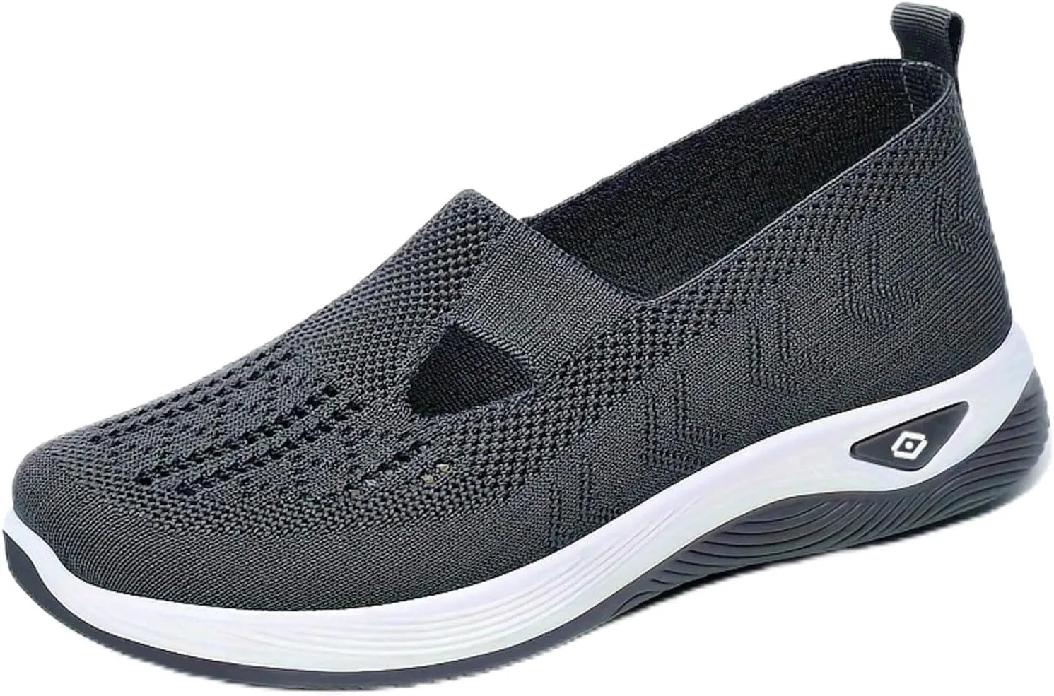 uhnmki Orthowalkway Womens Shoes, Women's Comfortable Breathable Slip-On Knitted Sneakers, Orthopedic Shoes for Women