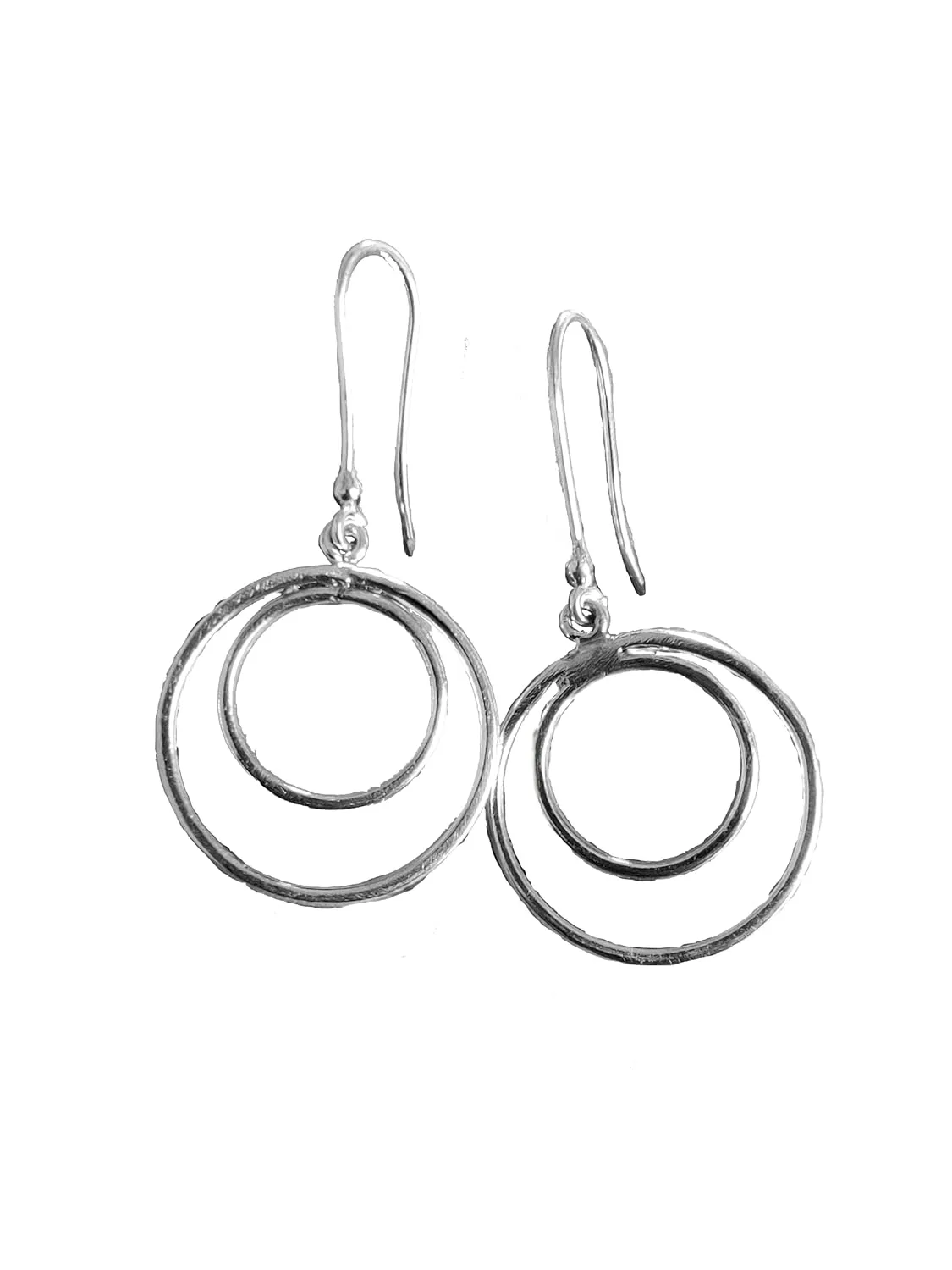 Unique Geometric Round Funky Drop Earrings 925 Silver Geometric Earrings Funky Earrings Geometric Dangle Earrings Silver Statement Drop Earrings Unique Minimalist Earrings