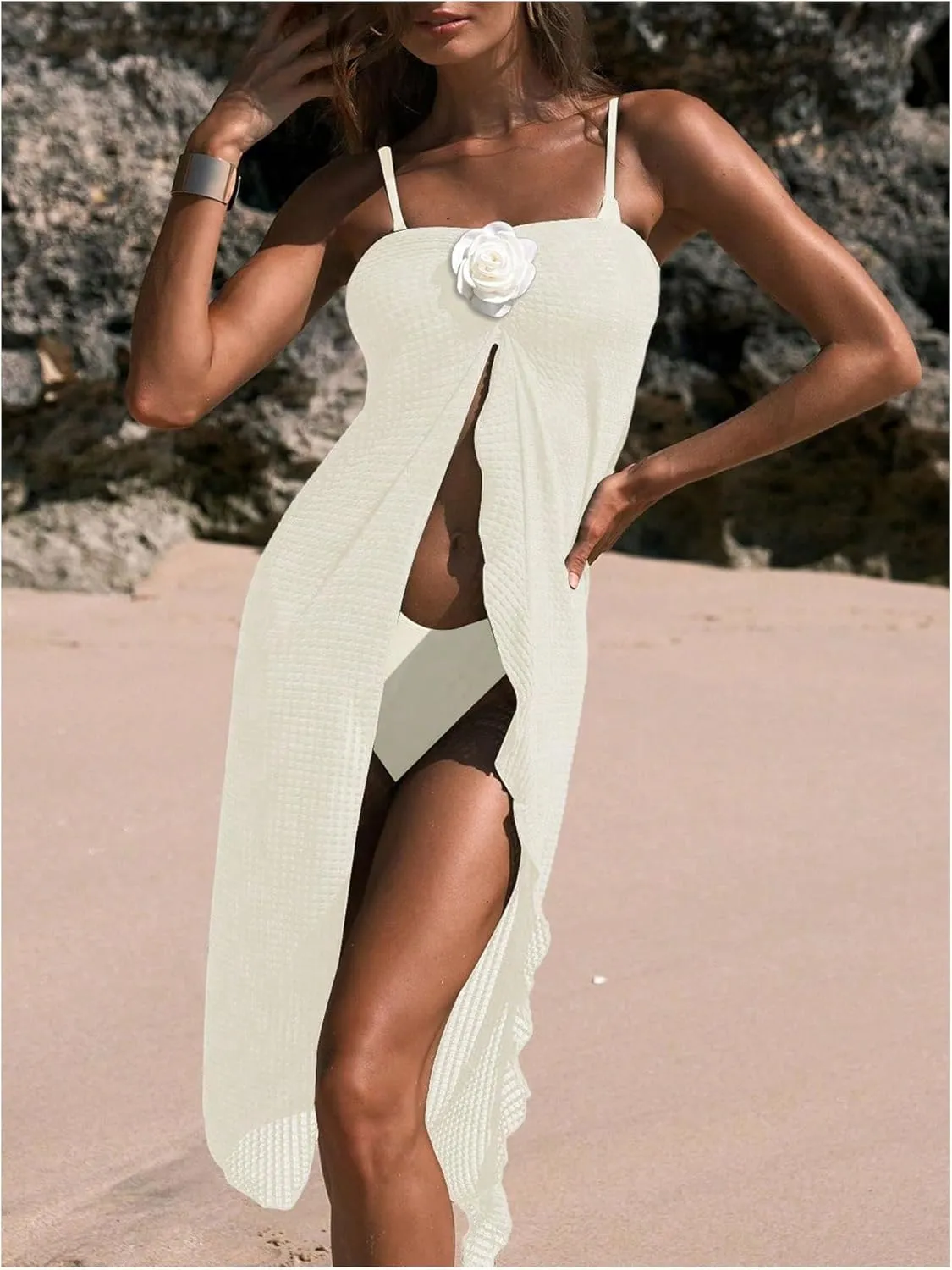 Verdusa Fashion Beach Cover Ups for Women Sarong Pareo Crochet Swimsuit Vacation Wrap Skirts