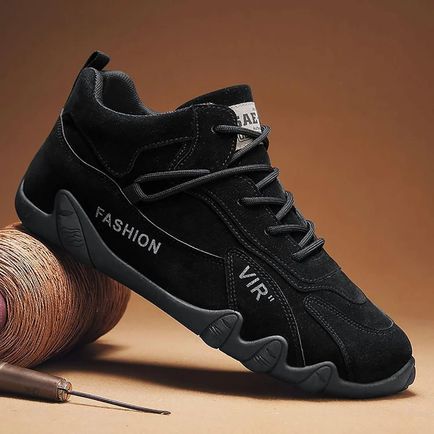 VESNIBA Sports Shoes for Men Popular Labor Work Shoes Wear High Top Board Shoes Casual Leisure Shoes Hiking Men