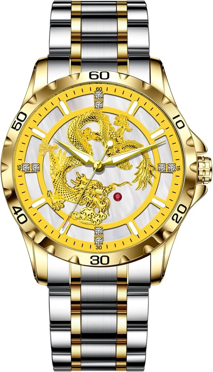 Watches for Men Automatic Watches Dragon Watch Series Mechanical Luxury Watch Luminous Waterproof Diamond Fashion Wrist Watch