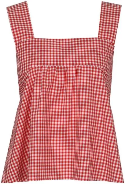 Women Gingham Tank Top Y2K Tie Back Peplum Tank Vintage Plaid Half Backless Sleeveless Babydoll Blouse Going Out Tops