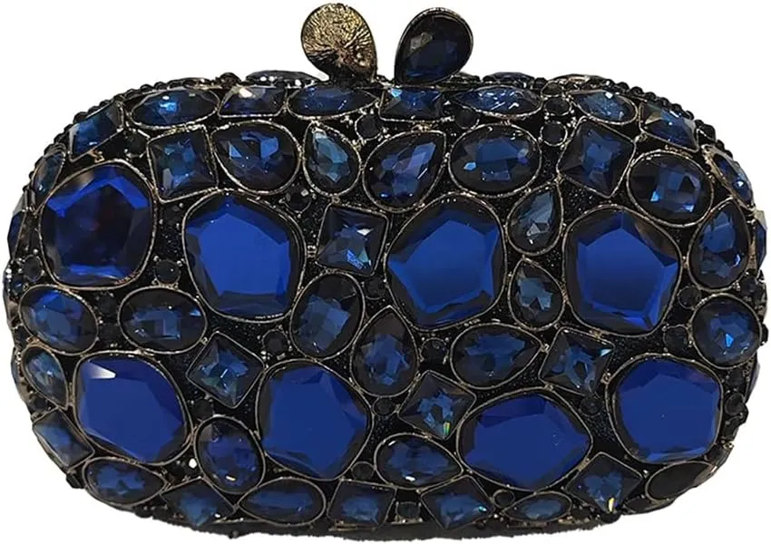 Women Pillow Crystal Evening Bag Glitter Gemstone Clutch Purse Sparkly Handbag for Wedding Celebration Gathering