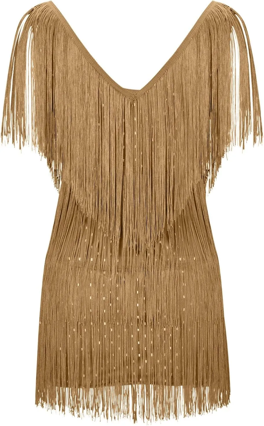 Women Tassel Sequin Dress V Neck Glitter Flapper Dresses Fringe 2025 Sparkly Club Evening Party Bodycon Plus Size