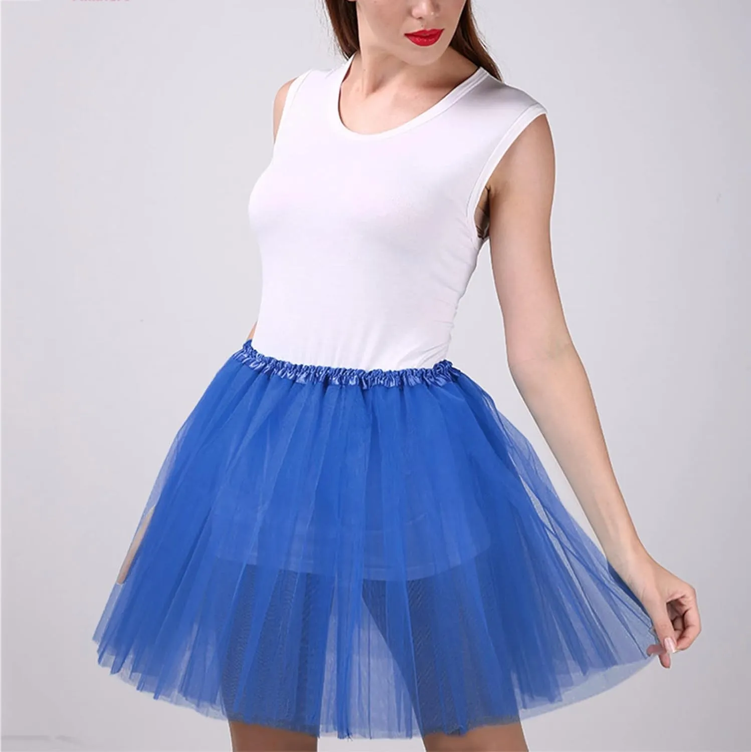 Women's A-Line High Waisted Midi Skirt Women's Candy Color Multicolor Skirts Tulle Skirt A-line Pleated Princess