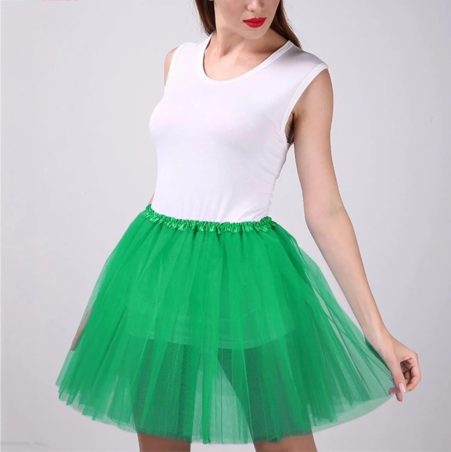 Women's A-Line High Waisted Midi Skirt Women's Candy Color Multicolor Skirts Tulle Skirt A-line Pleated Princess