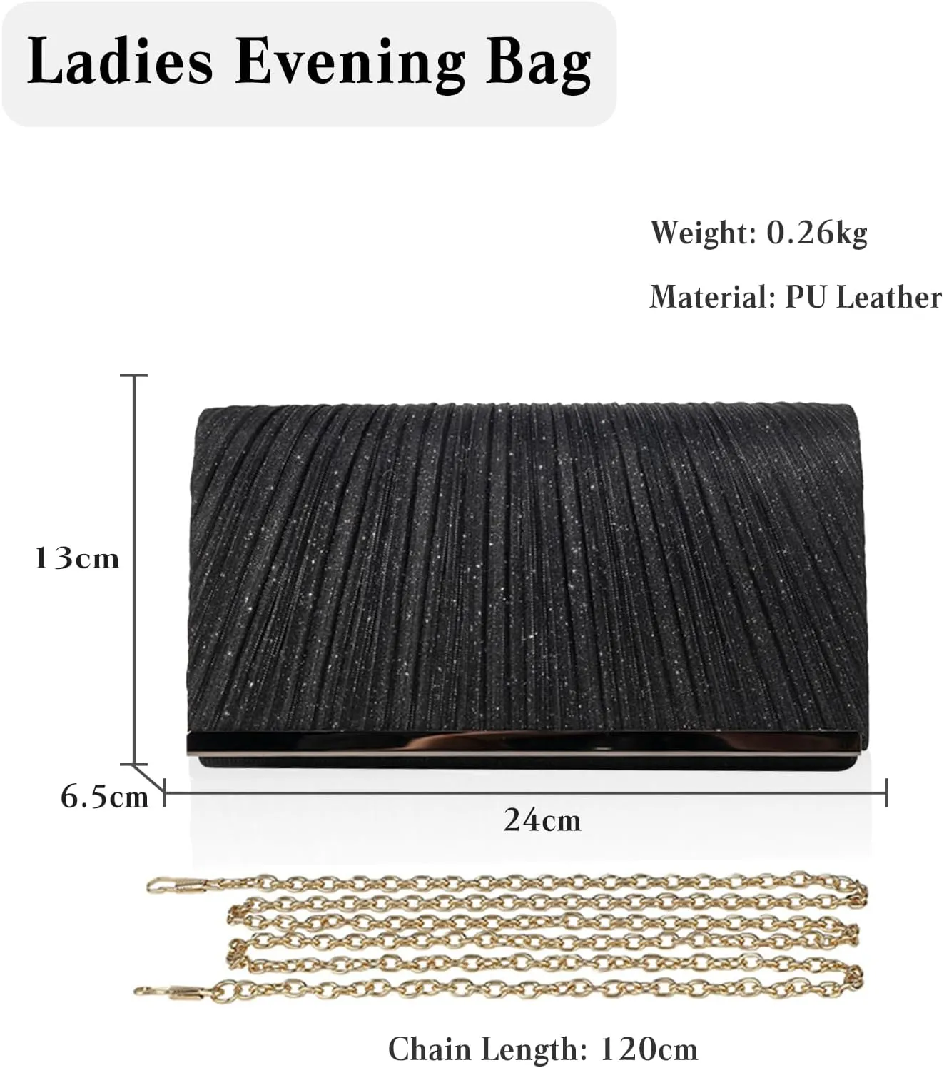 Women's Clutch Bag Shiny Sequins Evening Bag Bridal Wedding Purse Glitter Handbag Sparkling Shoulder Bag