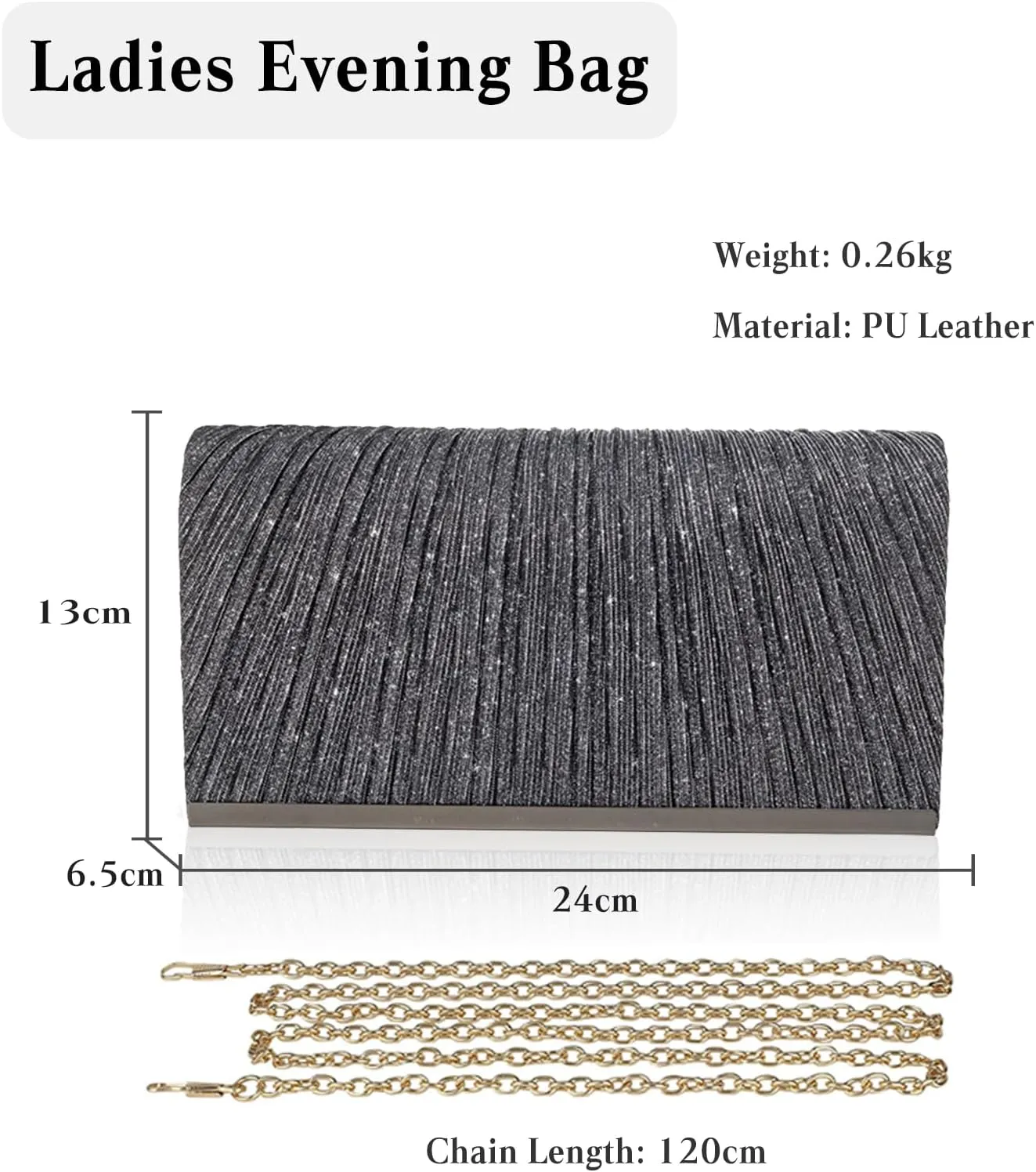 Women's Clutch Bag Shiny Sequins Evening Bag Bridal Wedding Purse Glitter Handbag Sparkling Shoulder Bag