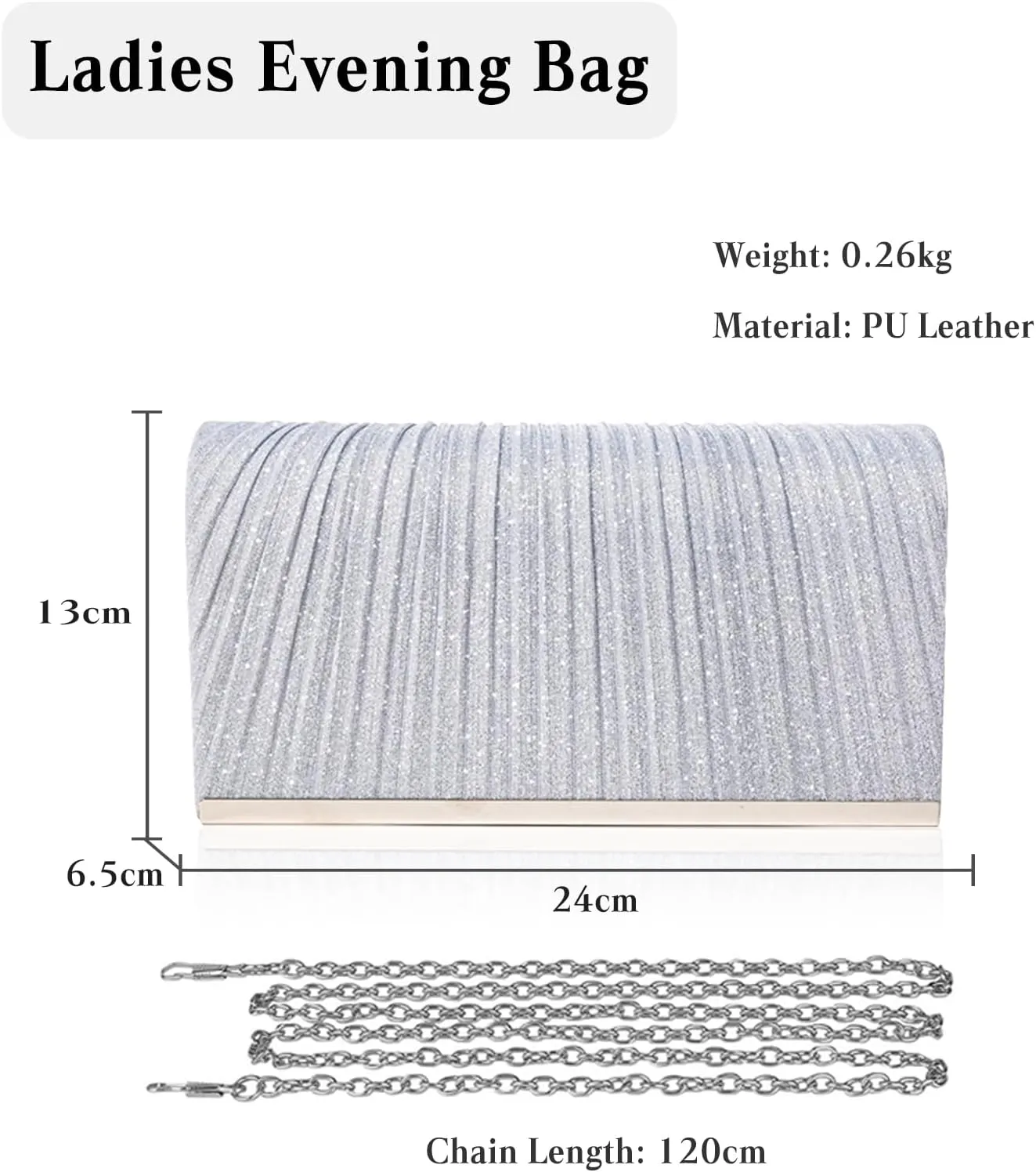 Women's Clutch Bag Shiny Sequins Evening Bag Bridal Wedding Purse Glitter Handbag Sparkling Shoulder Bag