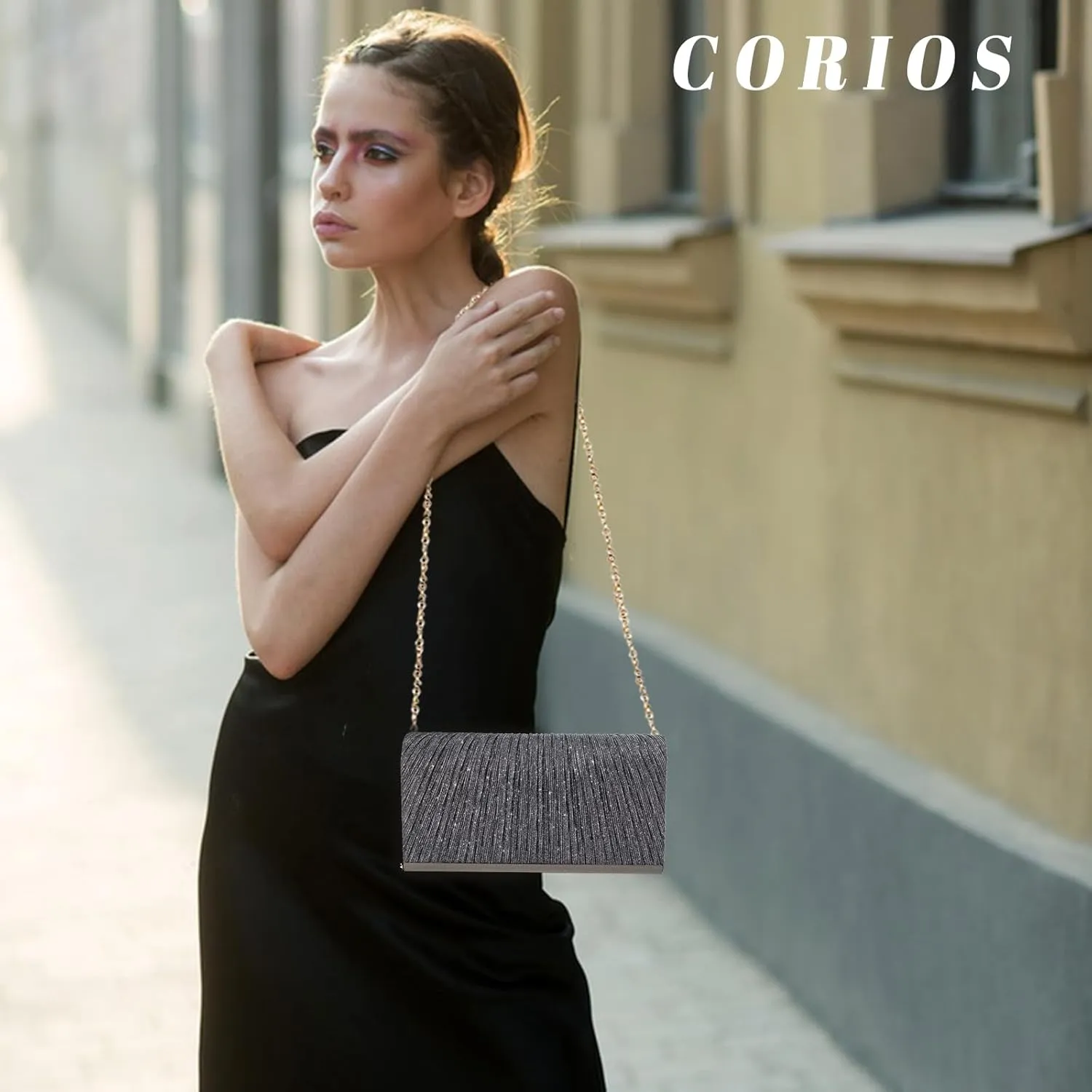 Women's Clutch Bag Shiny Sequins Evening Bag Bridal Wedding Purse Glitter Handbag Sparkling Shoulder Bag