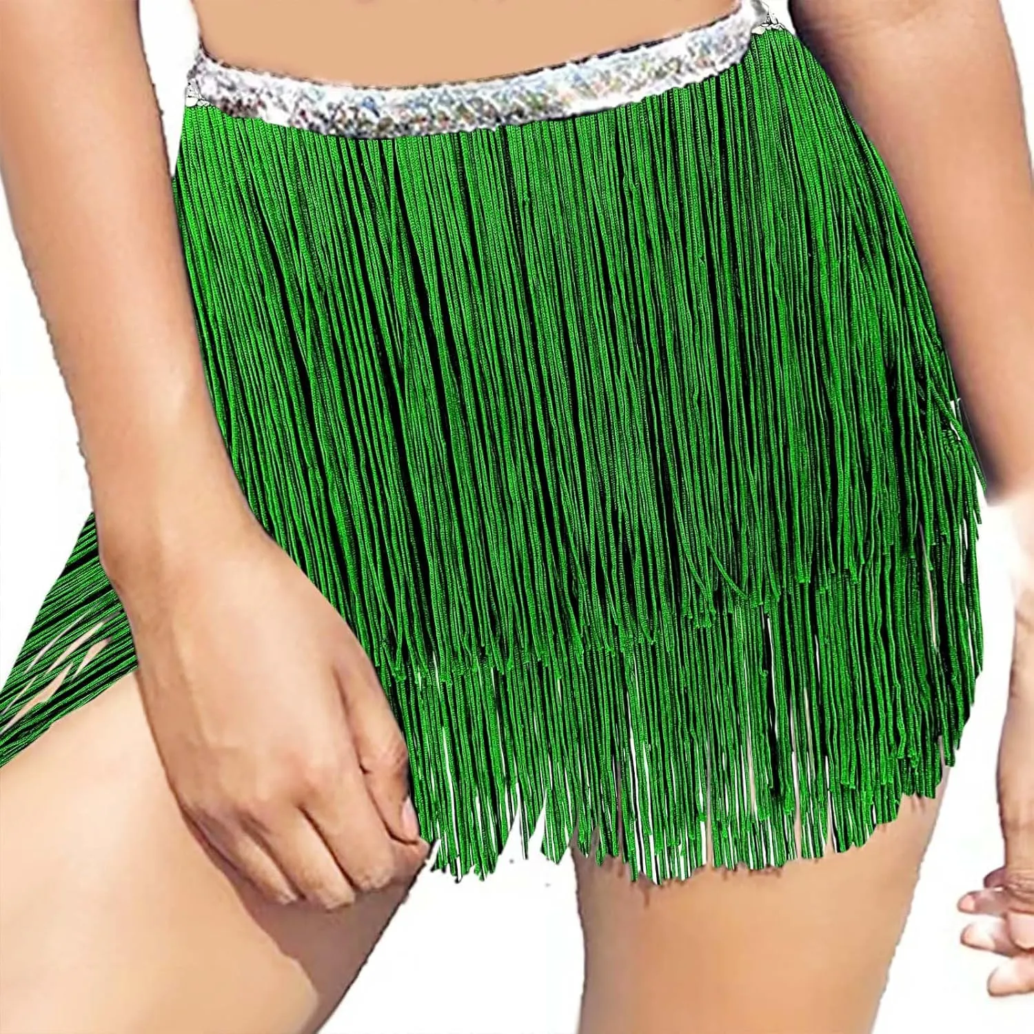 Womens Fringe Skirts Lightweight Flowy Casual Skirt Fashion Cozy High Waisted Solid Color Boho Skirt 2025