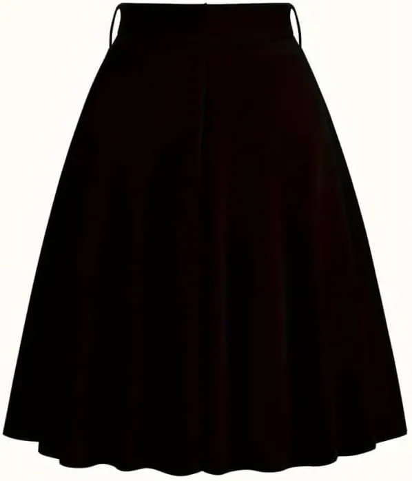Women's High Waist A-Line Skirts Bow Tie Skater Flared Midi Skirt Evening Gown Prom Vinage Skirt