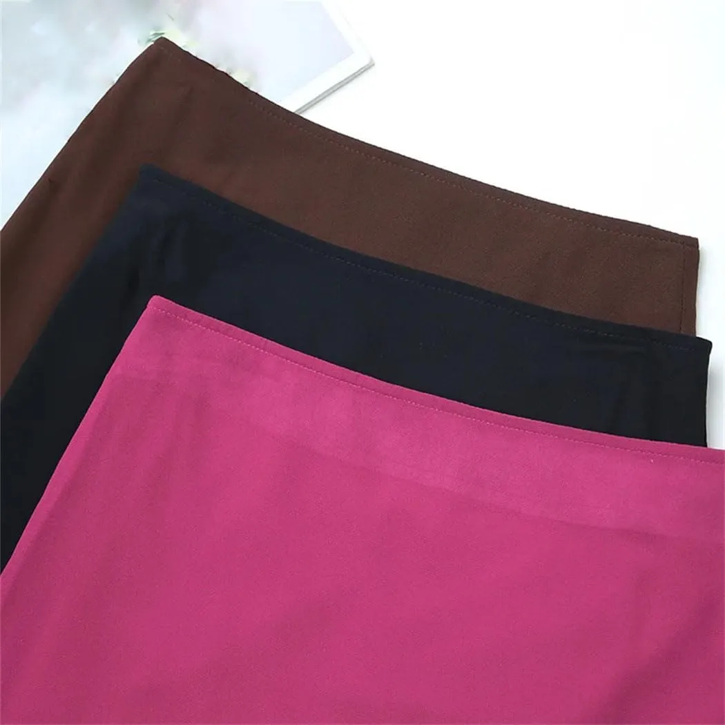 Women's High Waisted Chiffon Skirt Irregular Fishtail Ruffled One Step Wrap Skirts Summer Slimming Dress