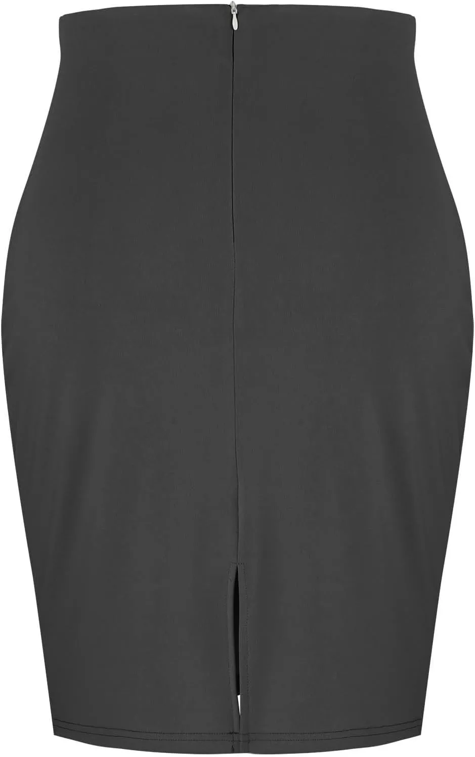 Women's Midi Pencil Skirt Elastic High Waist Formal Business Casual Work Bodycon Stretch Short Wrap Skirts