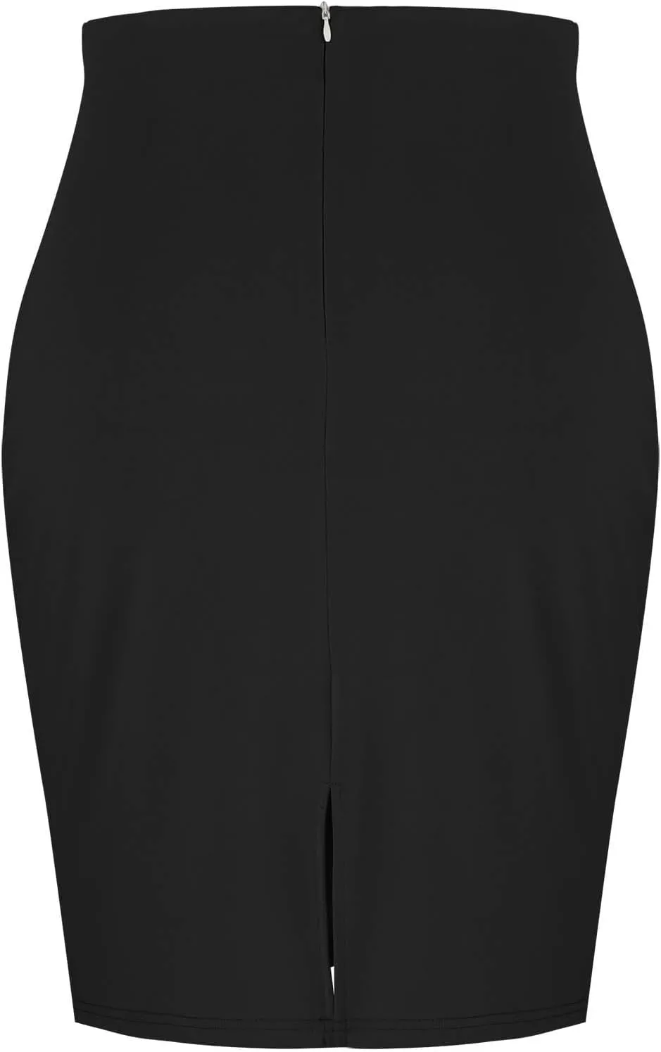 Women's Midi Pencil Skirt Elastic High Waist Formal Business Casual Work Bodycon Stretch Short Wrap Skirts