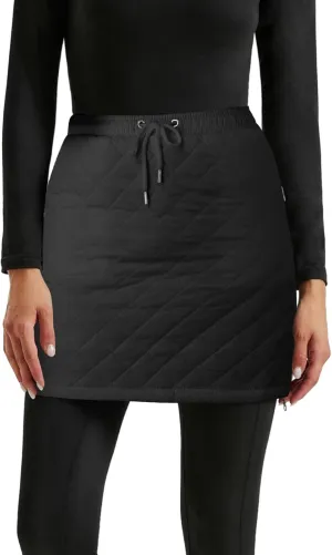 Womens Plaid Skirt Women's Quilted Skirt Insulated Warm Snow Skorts for Hiking Running Zipping Both Way Plaid