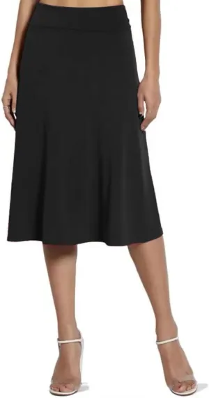 Womens Silk Skirt Vintage Satin Midi Wrap Skirts Elegant High Waisted A-Line Skirt Flare Plain Pleated Cocktail Party Skirt