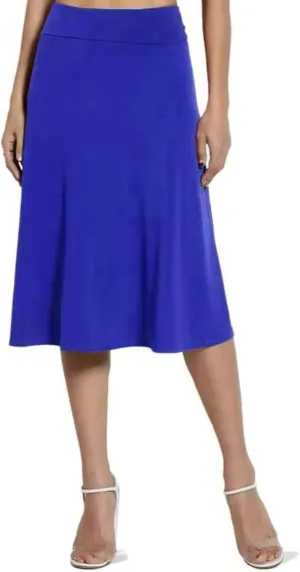 Womens Silk Skirt Vintage Satin Midi Wrap Skirts Elegant High Waisted A-Line Skirt Flare Plain Pleated Cocktail Party Skirt