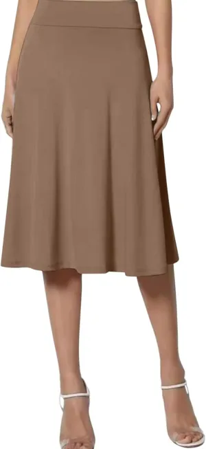 Womens Silk Skirt Vintage Satin Midi Wrap Skirts Elegant High Waisted A-Line Skirt Flare Plain Pleated Cocktail Party Skirt