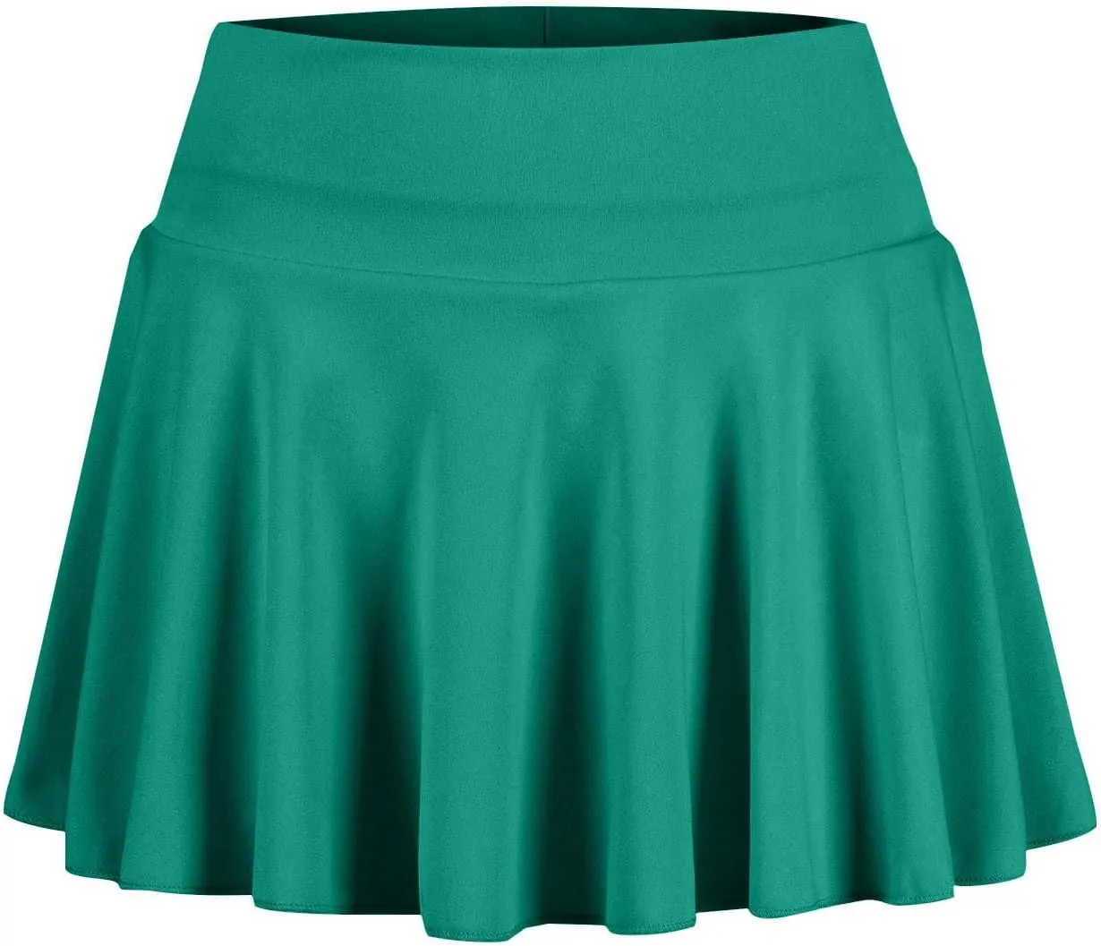 Women's Summer Sports Loose Trendy Elastic High Waist Solid Color Yoga Fitness Tennis Skirts Inner Shorts, S-2XL
