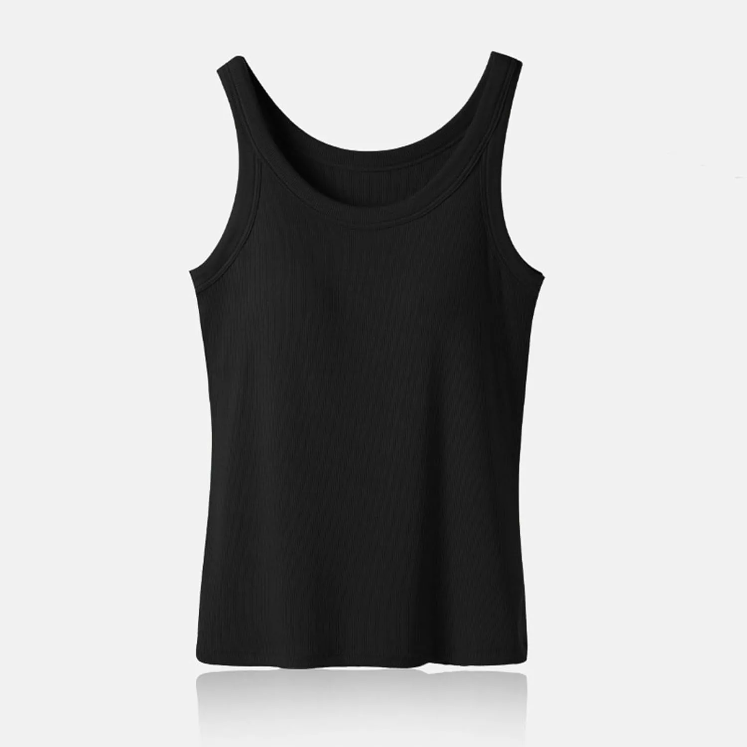 Womens Tops, Summer Sleeveless Lingerie Plus Size Basic Padded Tank Top with Built in Bra Spaghetti Strap Cami Tops