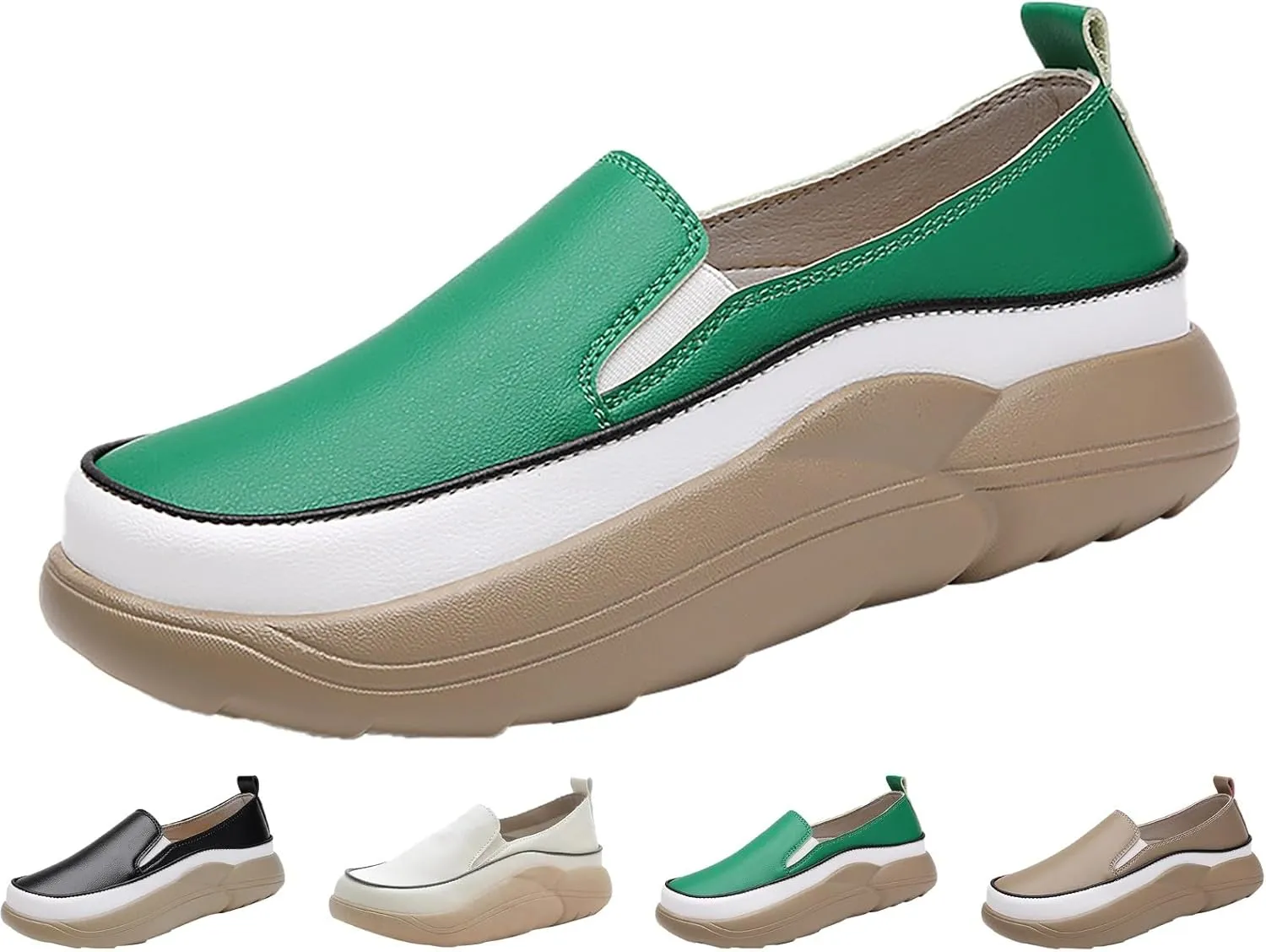 Women's Waterroof Non-Slip Loafers Soft Orthopedic Woven Walking Slip On Foam Arch Support Hands Slip in Sneakers