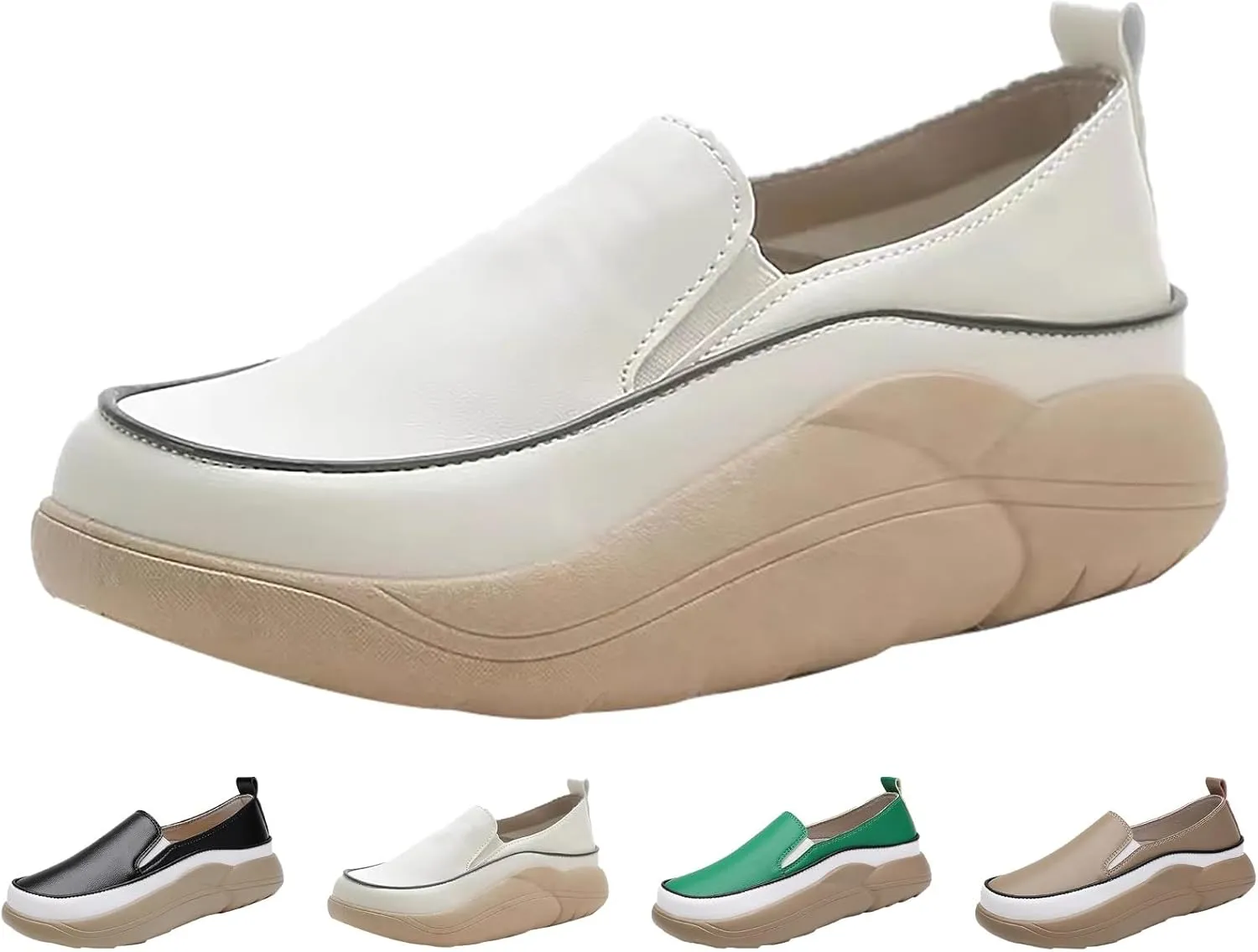 Women's Waterroof Non-Slip Loafers Soft Orthopedic Woven Walking Slip On Foam Arch Support Hands Slip in Sneakers