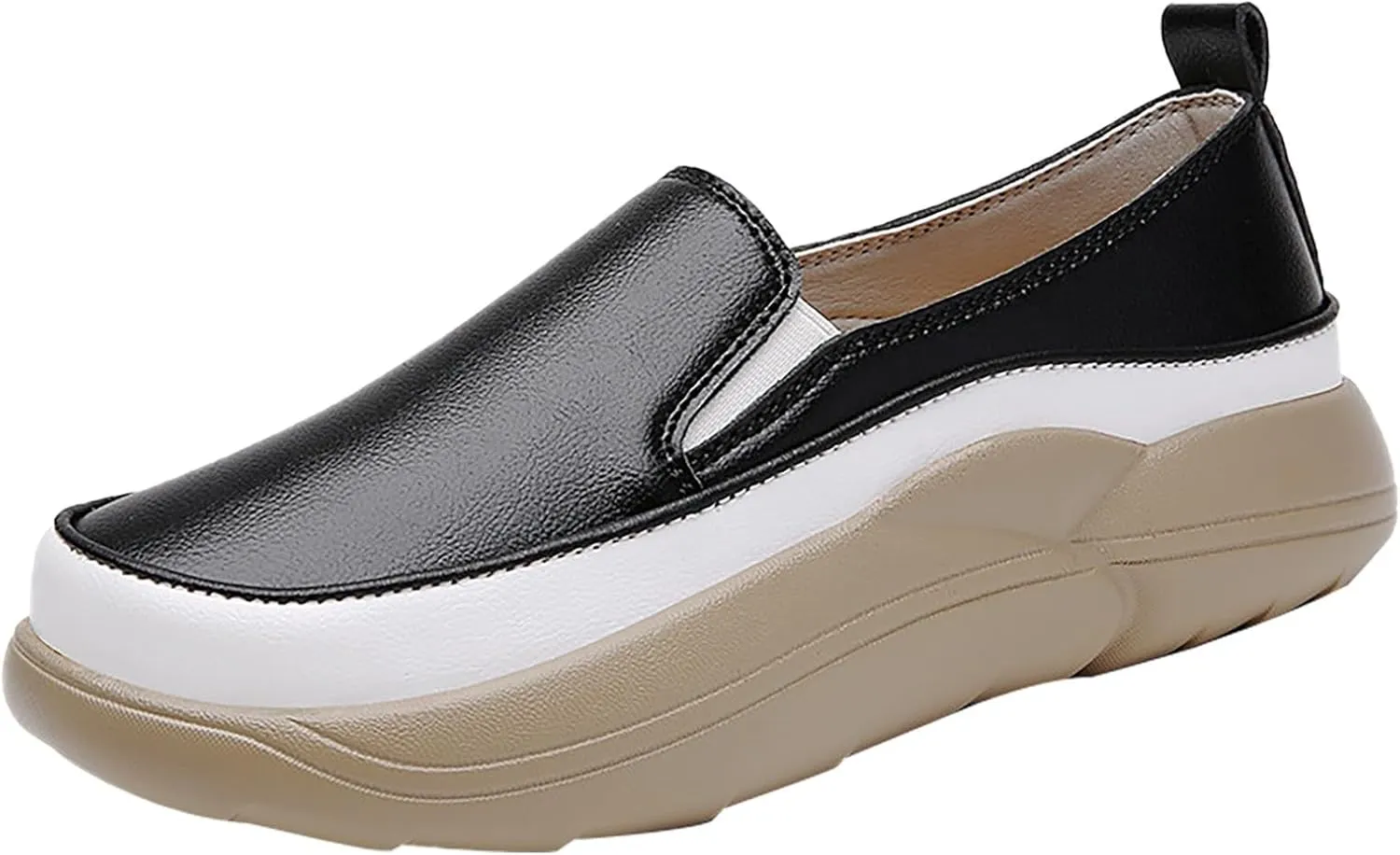 Women's Waterroof Non-Slip Loafers Soft Orthopedic Woven Walking Slip On Foam Arch Support Hands Slip in Sneakers