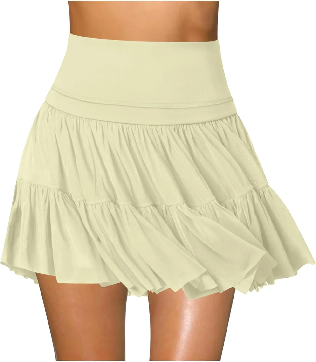 Womens Work Out Athletic Tennis Jogger Skort for Women Mini Little Pleated High Cut Mesh Plain 2025