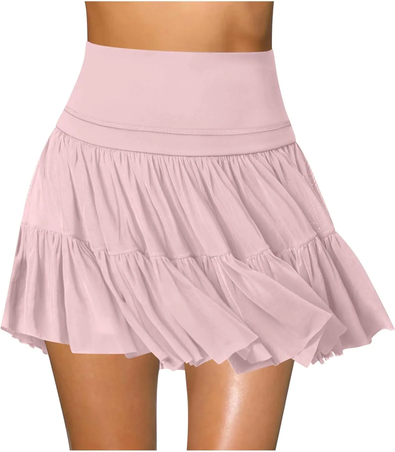 Womens Work Out Athletic Tennis Jogger Skort for Women Mini Little Pleated High Cut Mesh Plain 2025