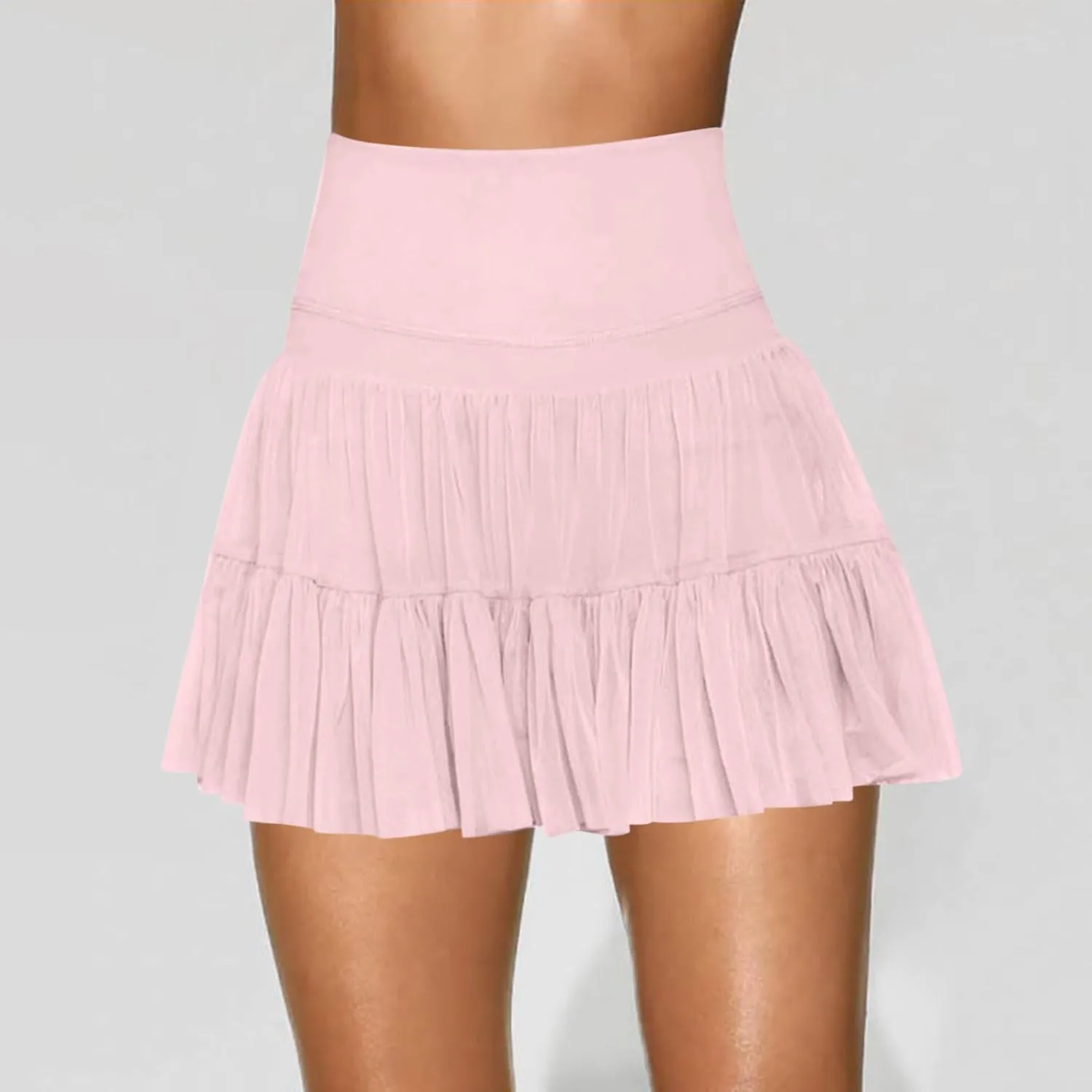 Womens Work Out Athletic Tennis Jogger Skort for Women Mini Little Pleated High Cut Mesh Plain 2025
