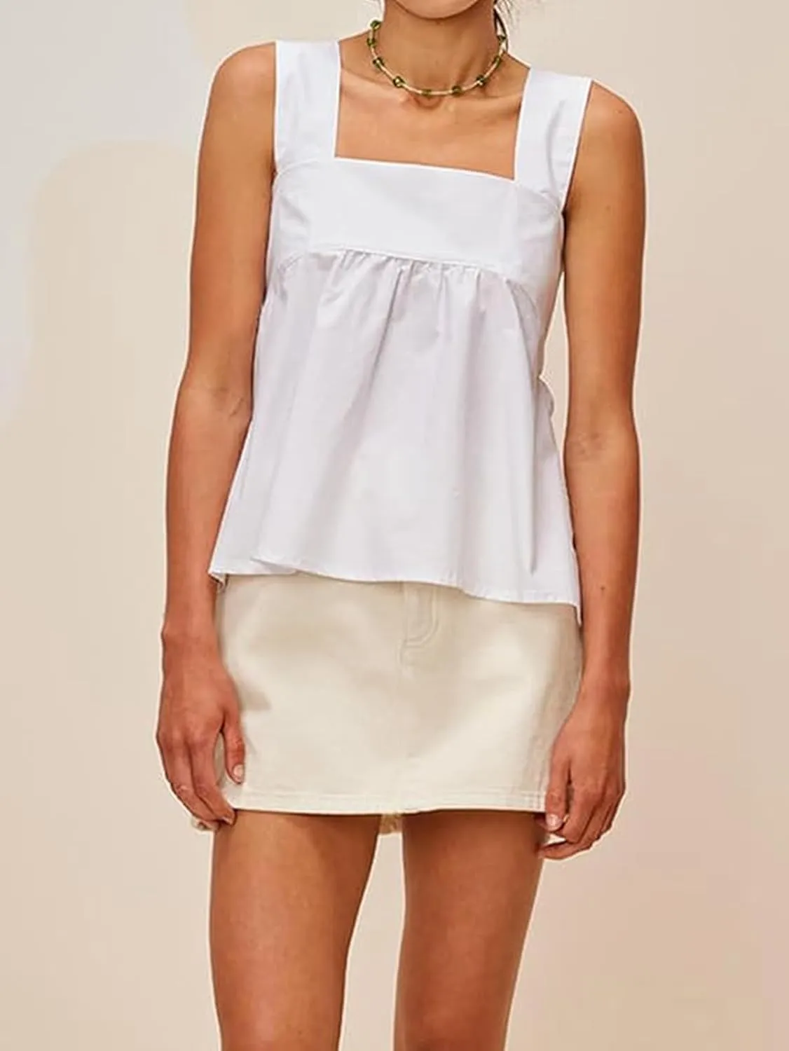 Womens Y2K Gingham Tank Tops Peplum Plaid Square Neck Babydoll Top Going Out Tops Bowtie Backless Cami Shirts
